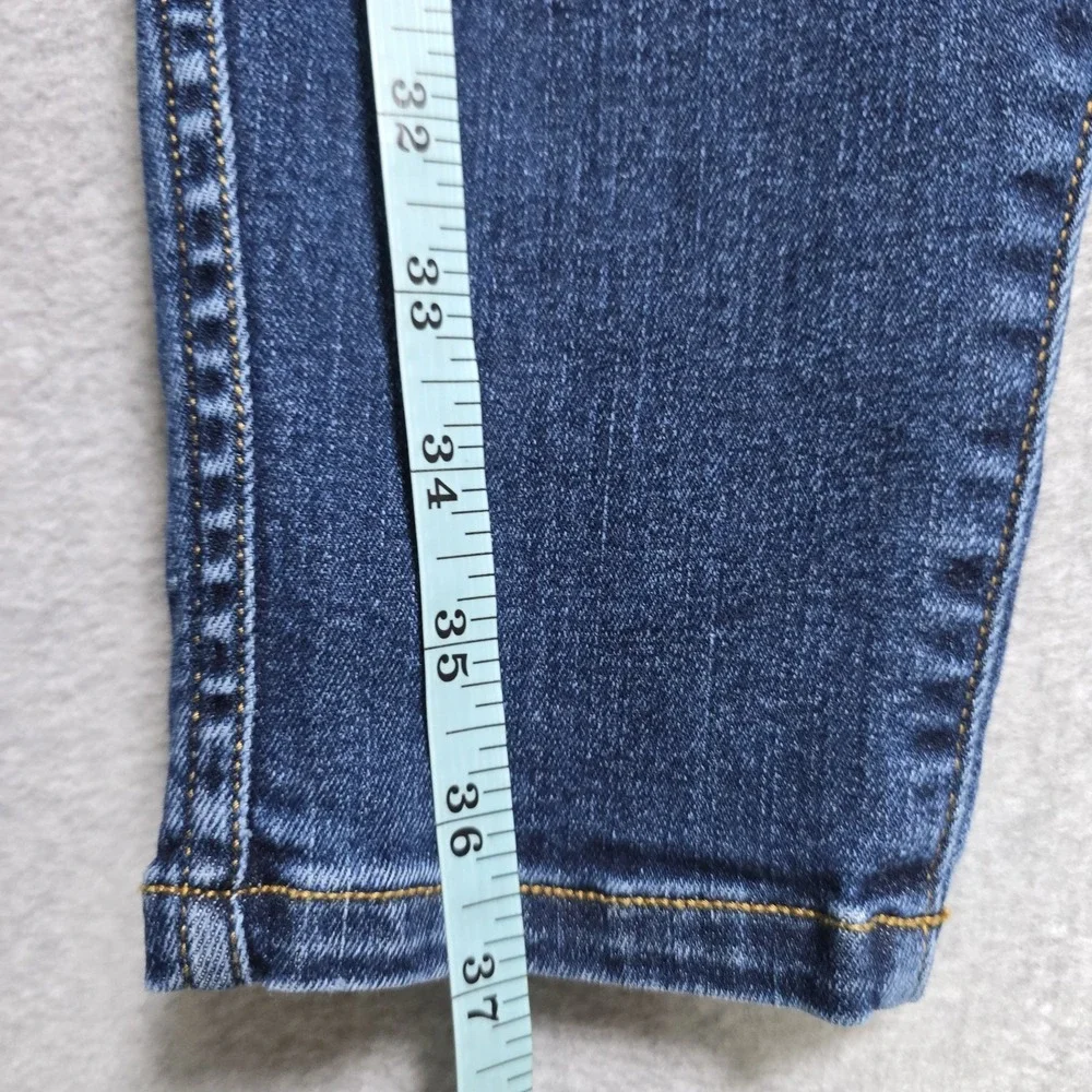 Spanx High Rise Size M Ankle Skinny Denim Dark Wash Pull On Stretch Jeans